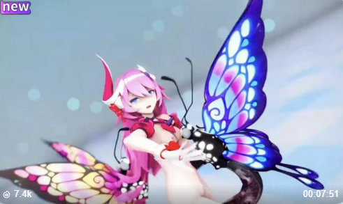 3DMMD金发昆虫娘全裸狂舞！肉体诱惑永不停歇