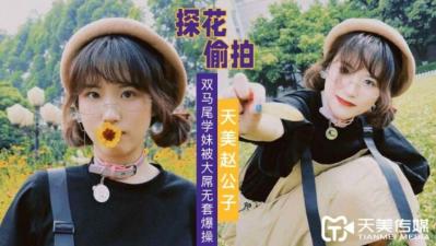 天美赵公子探花，双马尾学妹被大屌无套狂操！